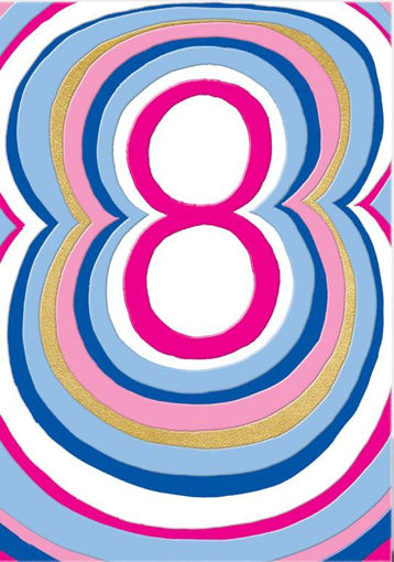 Picture of 8TH BIRTHDAY CARD PINK